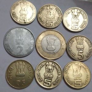 Commemorative Indian Coins-9 Pcs