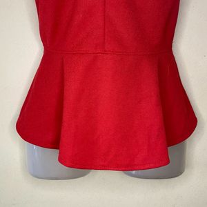 Red Peplum Croptop