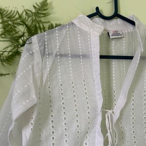 Chikan Cotton Shrug