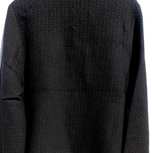 Textured Black Jacket For Women