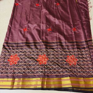 new soft saree rose design