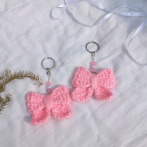 Coquette Bow Keychain (Pink)