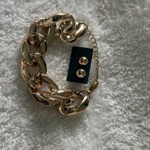 Golden Bracelet With Studs