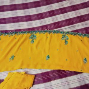 Heavy Embroidery Work Saree 😉😻❤️ very Nice Fabri