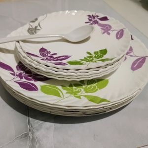 Round Dazzle Purple Dinner Set