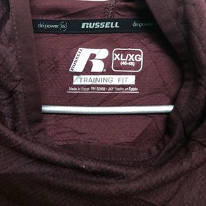 Russell Long Sleeve Maroon Hoodie