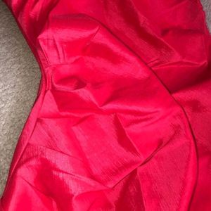 Red One Sided Gown