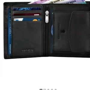 Mens Trendy Geniune Leather Black Wallet