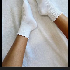 Beautiful White Western Socks.