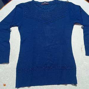 Blue Woolen Top