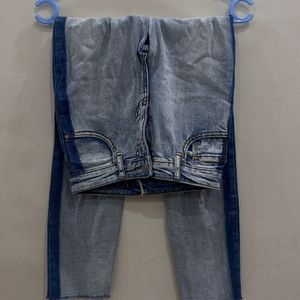 Faded Blue Jeans For Women