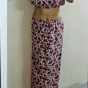 Pink Animal Print Co-ord Set