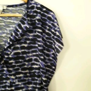 Women Navy Blue Printed Top