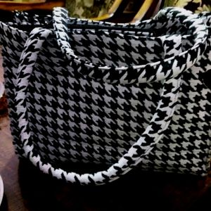 Black And White Chinese Tote Bag