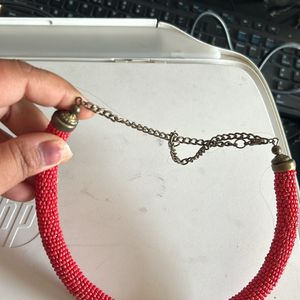 Red Beads Thick Neck piece