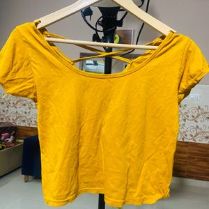 Mustard Crop Top