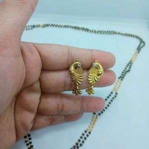 New MangalsutraWithEarring With FREE PodCourierbag