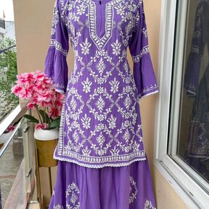 Chickenkari Kurta With Garara