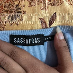 Sassafras Blue Crop Top