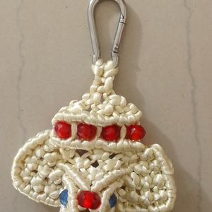 Macrame Ganesha Keychain