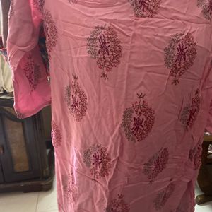 Pink Rayon Soft Kurti