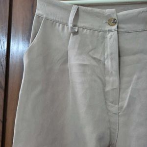 Beige Formal Trendy Pants