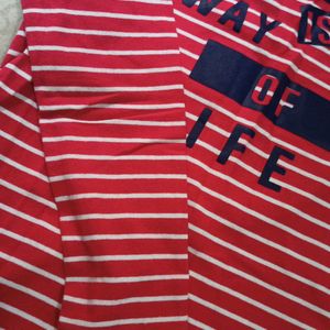 Strips Red T Shirt