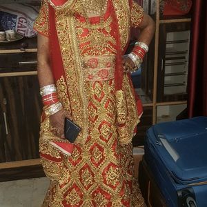 Full Work Bridal Lengha With Dupatta