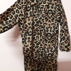 Cheetah Print New Dress With Elastic Sleeves