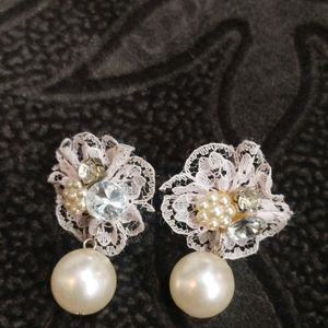 Cute Baby Pink Colour Earrings