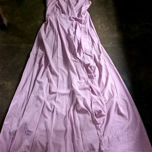 Lavender Colour Long Maxi Dress