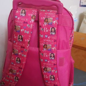 Barbie trolley school bag for kids(no torn like new)last Selling Price 1000rs