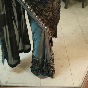 Beautiful Saree With Stitched Blouse