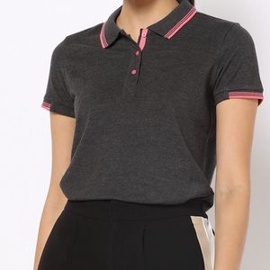 Teamspirit polo t-shirt with contrast stripping
