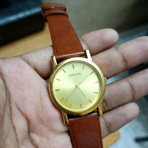 Sonata Gold Watch