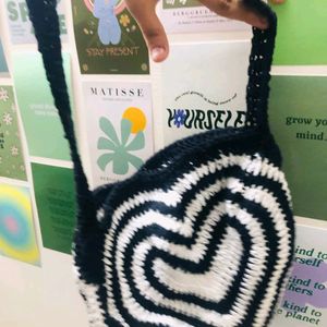 Crochet Heart Bag 🧶❤️