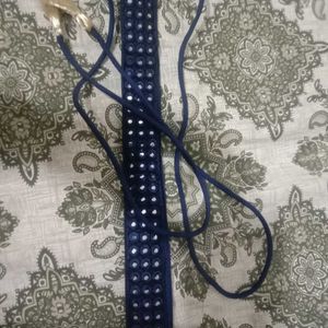 Navy Blue Mirror Belt