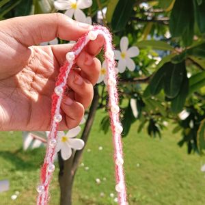 handmade Crochet Bag For Women Pearl Flower Design