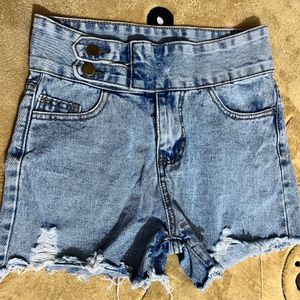 Blue Denim Shorts