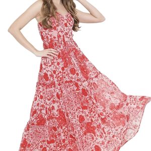 The Vanca Floral Print Fit & Flared Maxi Dress