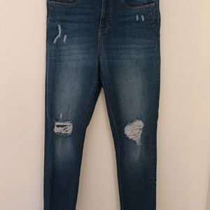 Mast & Harbor Distressed Skinny Fit Jean