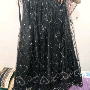 🖤🖤 Black Heavy Mirror Work Lehnga