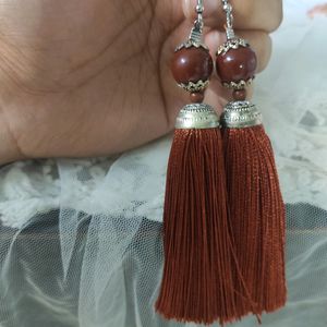 Long Thread Work Earring