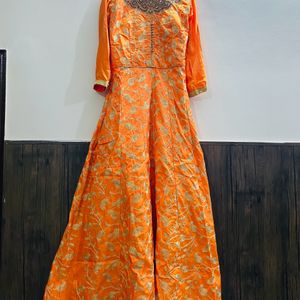 Orange Long Gown/dress