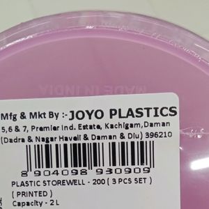 Joyo 3pcs Plastic Containers