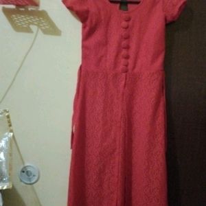 Red Front Cut Kurti ..