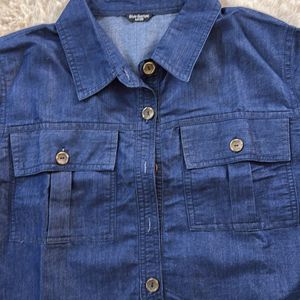 CROP DENIM SHIRT