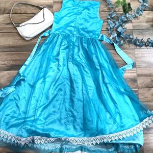 Blue Cinderella Style Long Frock