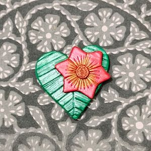 Handmade Clay Floral Fridge Magnet