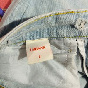 Urbanic Knee Cut Straight Denim